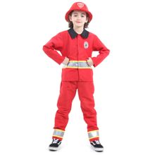 Fantasia Bombeiro Infantil - Profissões - Fire Dept Bombeiros