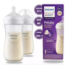 Mamadeira Pétala 3.0 Transparente 330ml - Avent