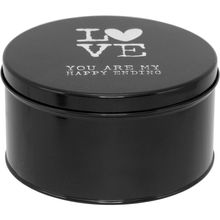 Caixa Organizadora Metal Preto Lovestory 8X15X15Cm