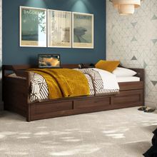 Bicama Londrina Solteiro Castanho Escuro Madeira Pinus - Saraiva