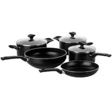 Conjunto de Panelas 5 Peças Multiflon Induct+ com Revestimento Antiaderente Quartzo, Fundo de Indução e Tampas com Saída de Vapor - Preto