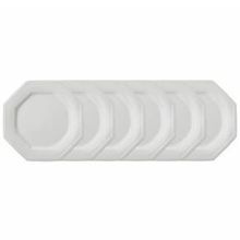 Conjunto com 6 Pratos Rasos Schmidt Prisma em Porcelana 28 cm - Branco