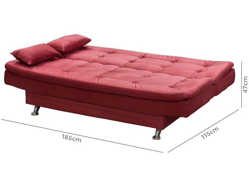 Sofá Cama Casal 3 Lugares Reclinável Veludo Light Matrix Salomé Shop