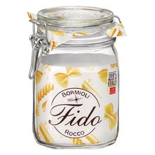 Pote Hermético Vidro Transparente 1L Bormioli Rocco Fido 16X11X11Cm