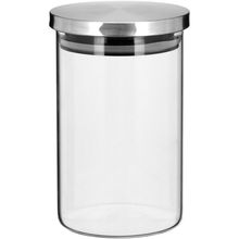 Pote Com Anel Silicone Transparente 1,1L Flavor Borosilicato 16X10X10Cm