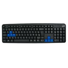 Teclado Gamer Iniciante Usb Newlik Level Tc308 Preto/Azul