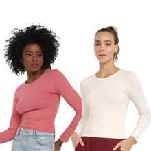 Kit 2 Blusas Rainha Canelado Feminina