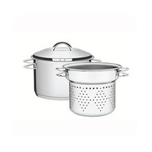 Jogo Cozi-Pasta Solar em Aço Inox Fundo Triplo com Alças 2pçs 24cm - Tramontina