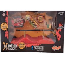 Pista - Manobra Skate Radical - Rampa Com Corrimao Curvo TOYNG