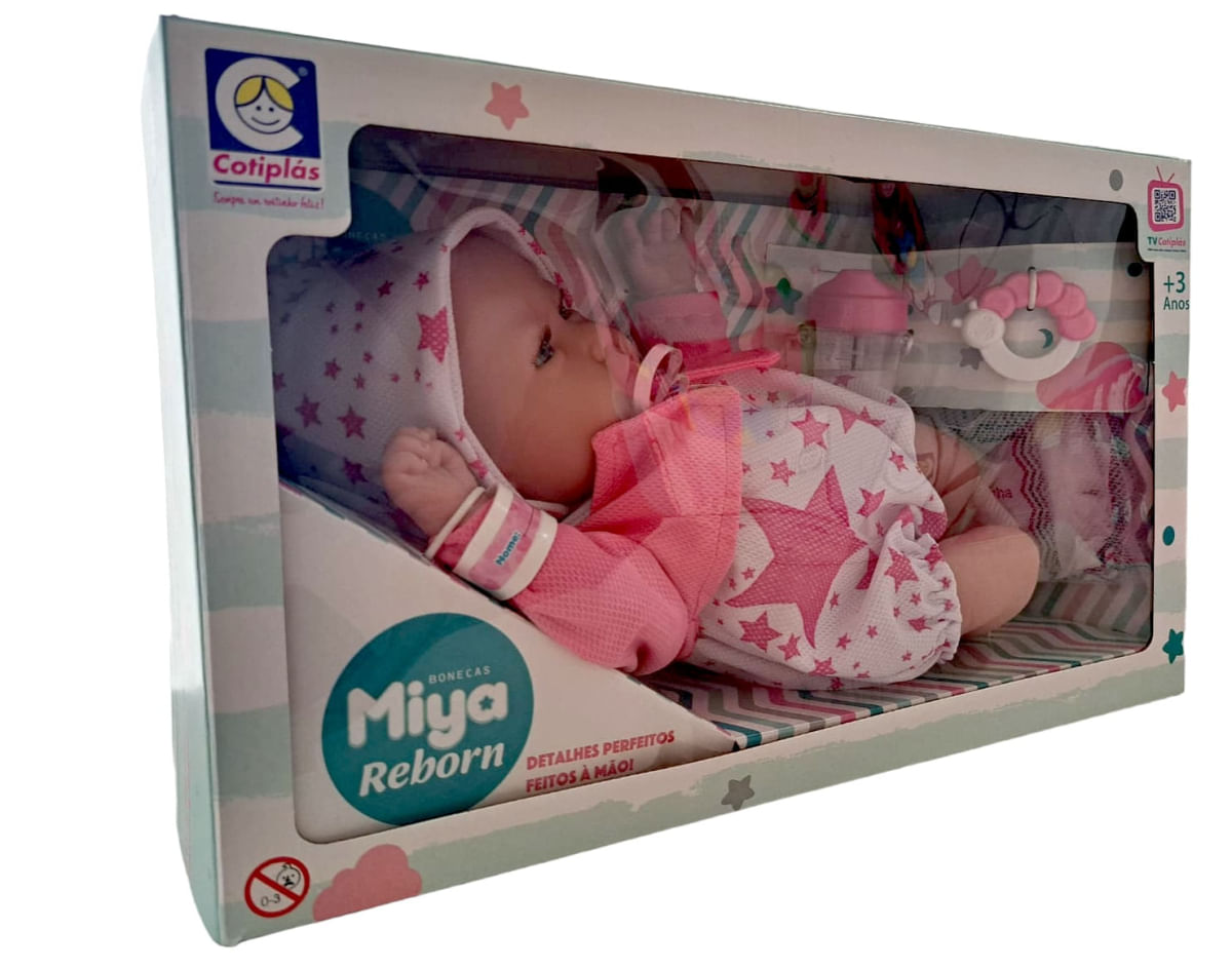 Boneca Miya Reborn Menina - 2649 Cotiplas