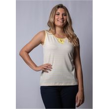 Regata Pau a Pique Listrada em Amarelo