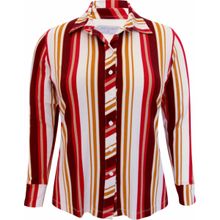Camisete m/l Pau a Pique Listrado Vermelho