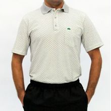 Polo Pau a Pique Quadriculada Cinza