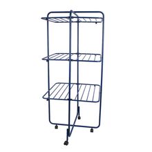 Varal Vertical Articulado Pintura Eletrostática Azul Imperial