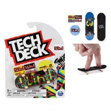 Skate De Dedo Tech Deck Profissional + Adesivos Unidade Sortido