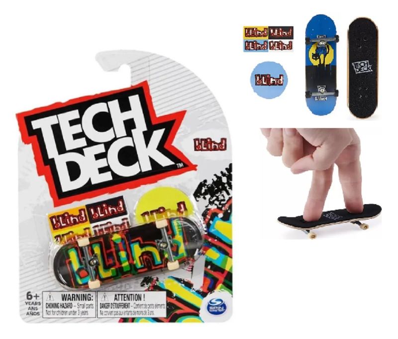 Skate de Dedo Tech Deck Pack com 6 Sortido -Sunny