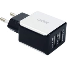 Carregador De Tomada Com Duas Entradas Usb Oex Cg201 - Preto