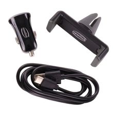 Kit Veicular Carregador Type C E Suporte Para Smartphone Newlink Ka100 Preto