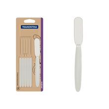 Conjunto Espátulas Manteiga Inox 6 Peças Ipanema Branco Tramontina