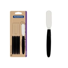 Conjunto Espátulas Manteiga Inox 6 Peças Ipanema Preto Tramontina