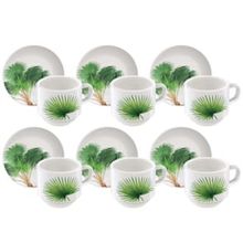 Conjunto com 6 Xícaras e Pires para Café Tramontina Graziela em Porcelana - 100 ml