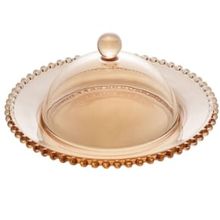 Queijeira de Cristal Wolff Gourmet Âmbar - 20 cm