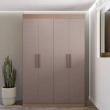 Guarda-Roupa Bartira Ville com 4 Portas, 2 Gavetas e 2 Prateleiras - 134cm de largura