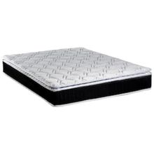 Colchão Queen Size Luckspuma Barcelona Spring com Molas Bonnel e Pillow Top 25x158x198cm - Cinza Chumbo/Branco