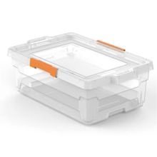 Caixa Organizadora Tramontina com Tampa e Rodas 92554011 40L – Transparente
