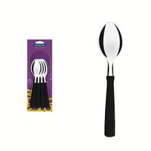 Conjunto Colher Mesa Inox 12 Peças New Preto Tramontina