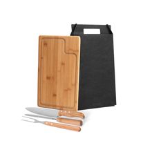 Conjunto Para Churrasco Em Bambu/Inox Texas - 4 Pçs Welf