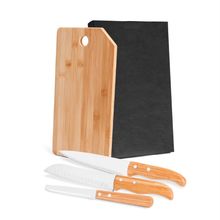 Conjunto Para Cozinha Em Bambu/Inox Oregon - 4 Pçs Welf