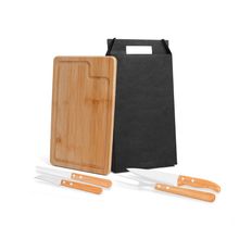 Conjunto Para Churrasco Em Bambu/Inox Dallas - 5 Pçs Welf