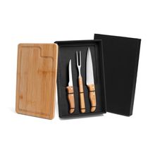 Kit Para Churrasco Em Bambu/Inox - 4 Pçs Welf