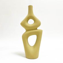 Vaso Amarelo Ceramica Adely