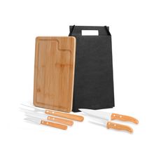 Conjunto Para Churrasco Em Bambu/Inox Dallas - 6 Pçs Welf