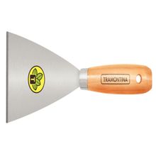 Espatula Rigida 10Cm Com Cabo Madeira Tramontina