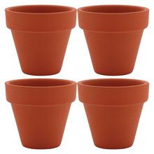 Vaso Natural 4 peças Clay Terracota 5X5X5Cm