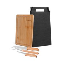 Conjunto Para Churrasco Em Bambu/Inox Dallas - 4 Pçs Welf
