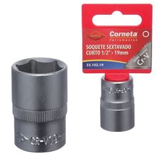 Soquete Sextavado Curto 1/2 19Mm Corneta