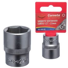 Soquete Sextavado Curto 1/2 22Mm Corneta
