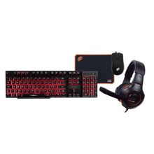 Combo Thunder Teclado Tm306 Preto Oex Games