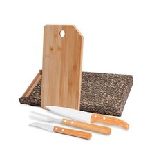 Conjunto Para Cozinha Em Bambu/Inox Oregon - 4 Pçs Welf