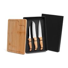 Kit Para Churrasco / Cozinha Em Bambu/Inox - 4 Pçs Welf