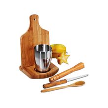Kit Para Caipirinha Em Bambu Ibiza - 0,35 L - 6 Pçs Welf