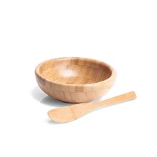 Cumbuca Em Bambu Com Espátula 14Cm - 200Ml Welf