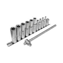 Soquete E-Torx Longo Jogo 12 Peças Corneta