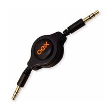 Cabo Retrátil De Audio 80Cm Oex Cb400 Preto