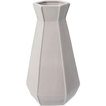 Vaso Cerâmica Cinza Villani 32X18X18Cm