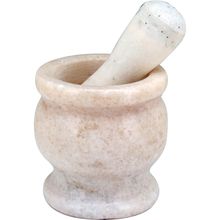 Pilão 10X10X10Cm Marmore Natural Com Mortar Belchior